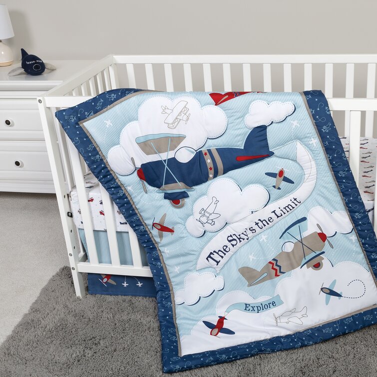 Baby aviator outlet crib bedding set